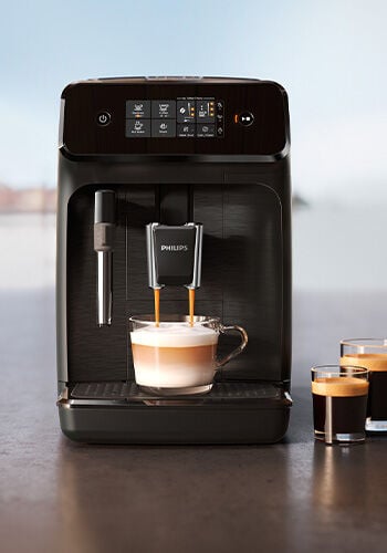 Volautomatische espressomachine
Wel een espressomachine, maar dan een die je gemakkelijk bedient? Een volautomatische espressomachine hoef je alleen te vullen met verse bonen. Die worden gemalen op het moment dat je een espresso wilt. Verser kan het niet! Overigens kun je met een volautomatische espressomachine meestal ook een cappuccino of latte macchiato zetten. Een of twee koppen. Net wat jij wilt.