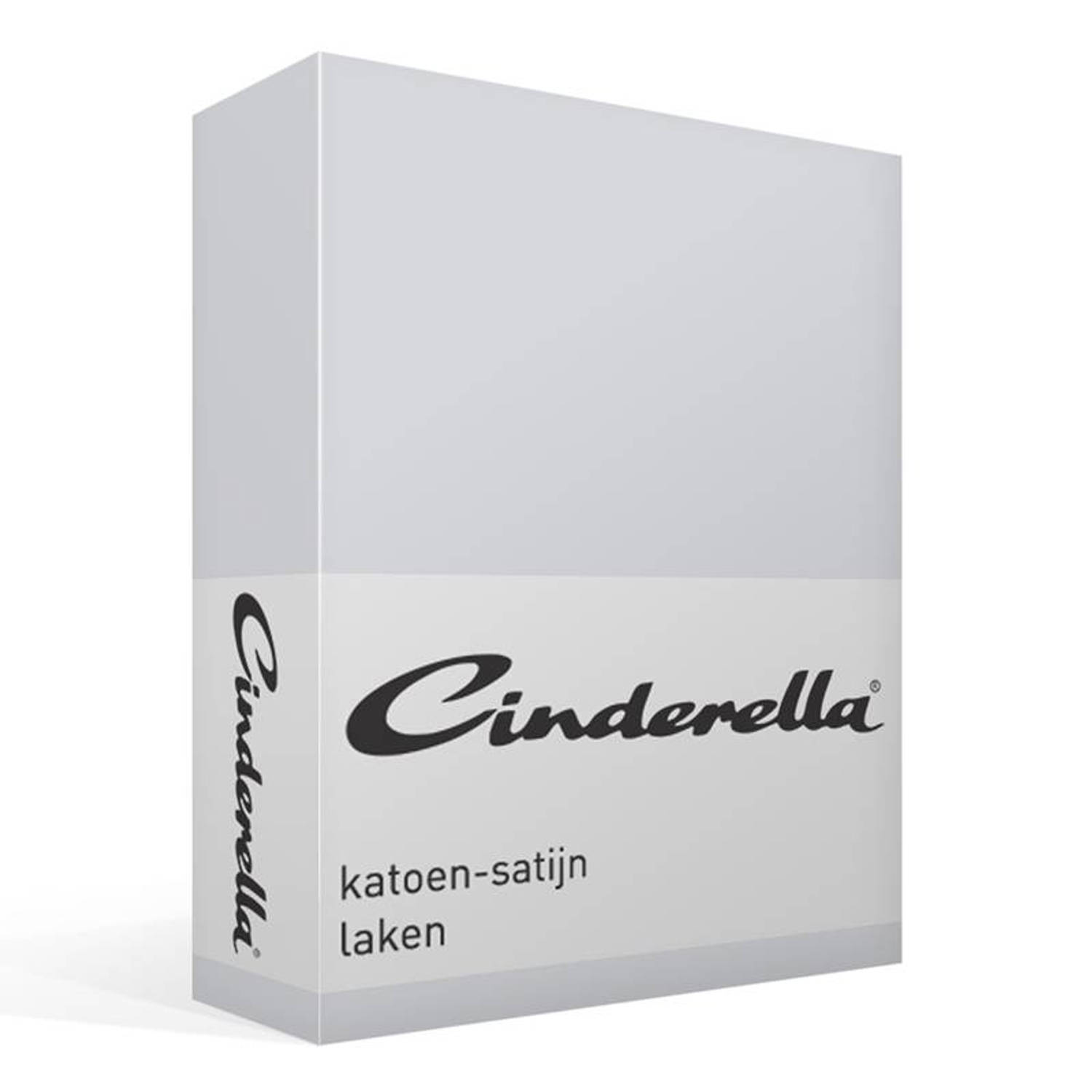 Cinderella satijn laken - 100% katoen-satijn - Lits-jumeaux (240x270 cm) - Grijs