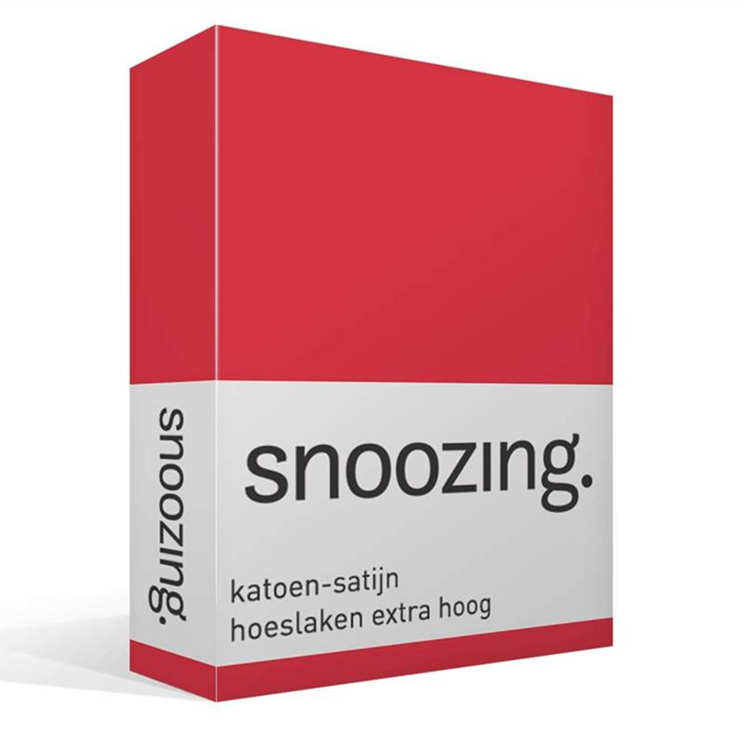 Snoozing katoen-satijn hoeslaken extra hoog - 2-persoons (120x220 cm)