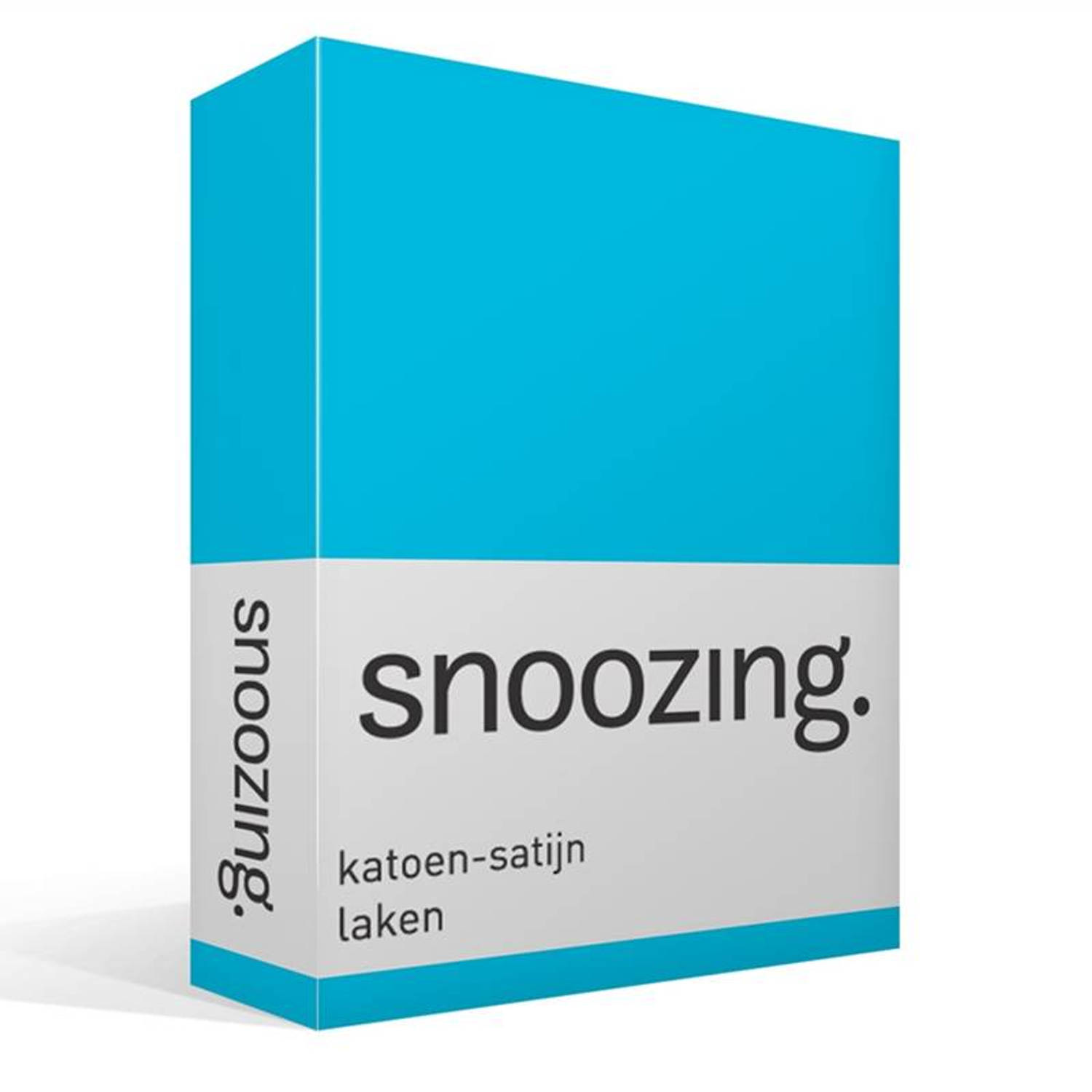 Snoozing katoen-satijn laken - 100% katoen-satijn - 2-persoons (200x260 cm) - Blauw